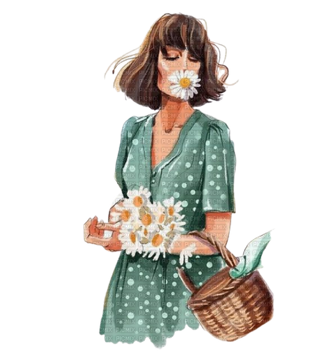 Woman Summer Flower - Bogusia - 無料png