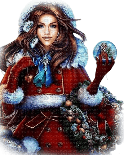 kikkapink winter christmas girl woman - ilmainen png