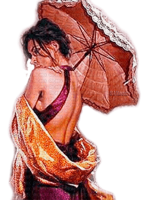 Y.A.M._Vintage retro Lady umbrella - δωρεάν png