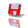 Red floppy disk - GIF animado gratis