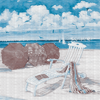 soave background animated summer beach umbrella - Ücretsiz animasyonlu GIF