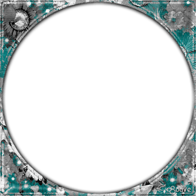 soave frame circle autumn flowers leaves - 免费PNG