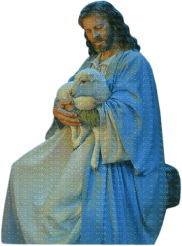 Jesus com ovelha - nemokama png