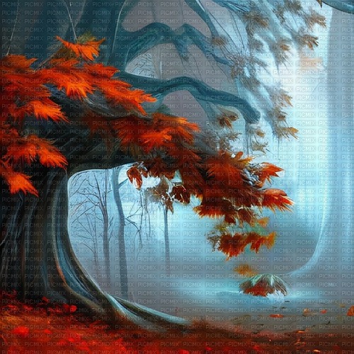 kikkapink autumn background fantasy night - 免费PNG