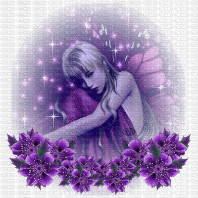 femme violette - Darmowy animowany GIF