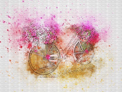 MMarcia  aquarela bicicleta fundo - gratis png