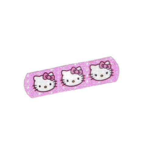 Hello Kitty Sparkle Bandaid (Uknown Credits) - Gratis geanimeerde GIF