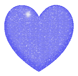 blue heart glitter - Animovaný GIF zadarmo