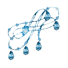 Bijou perles bleues - GIF animé gratuit