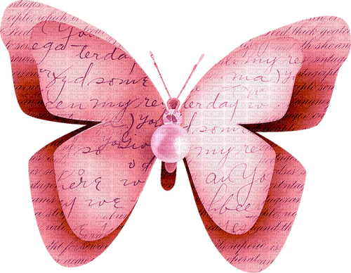 Vintage.Butterfly.Pink - darmowe png