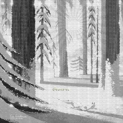 Y.A.M._Winter background black-white - Animovaný GIF zadarmo