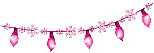 Christmas.Lights.Pink - Free PNG