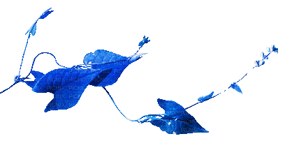 soave deco animated autumn branch liaves blue - 免费动画 GIF