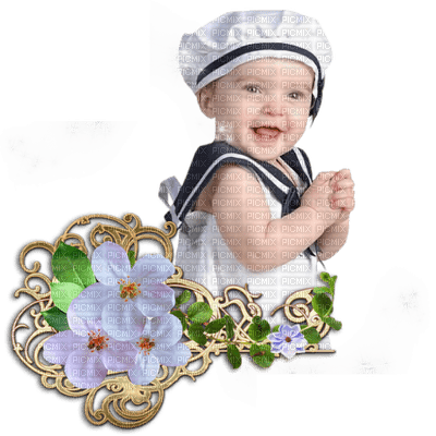 patymirabelle bébé et fleurs - zdarma png