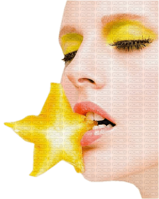 Kaz_Creations Woman Femme Yellow Star - besplatni png