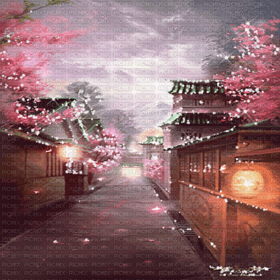 dolceluna asian spring animated background - Besplatni animirani GIF
