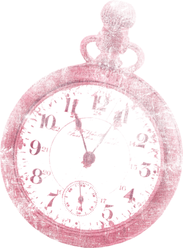 dolceluna deco clock pink spring - png ฟรี