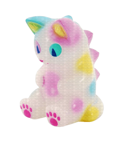 colorful kaiju kitten - zdarma png