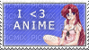 i love anime stamp - png grátis