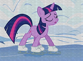 Unicorn on skates - GIF animé gratuit