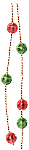 Beads.Balls.Red.Green.Gold - Free PNG