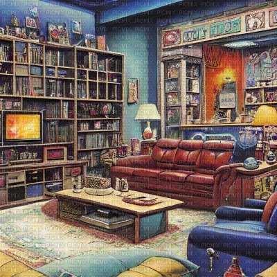 90s Sitcom Living Room - gratis png