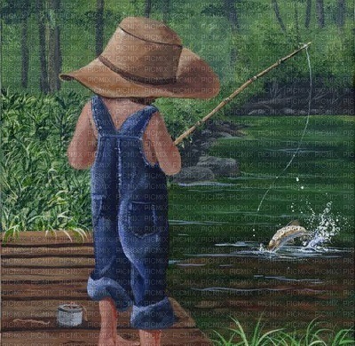 child fishing bp - PNG gratuit