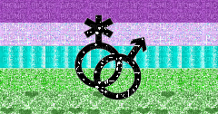 Toric Pride flag with symbol glitter - Free animated GIF