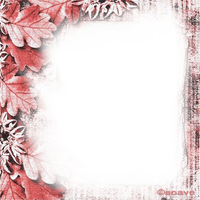 soave frame vintage autumn leaves pink - 無料png