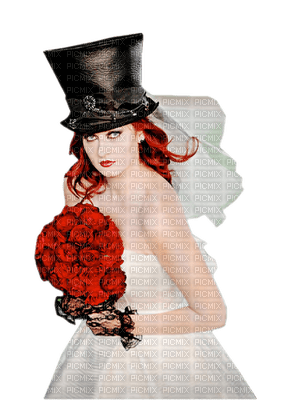 Kaz_Creations Women Woman Femme RedHead Red Head Gothic - png gratis
