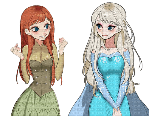 ✶ Anna & Elsa {by Merishy} ✶ - фрее пнг