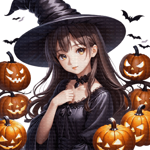 anime witch halloween - 無料png