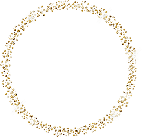 Circle frame gold - ingyenes png