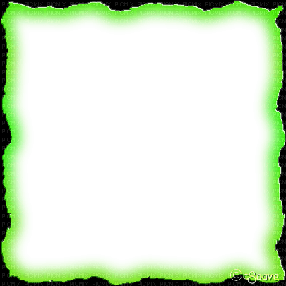 soave frame shadow  border black green - PNG gratuit