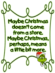 Maybe Christmas...Grinch quote - PNG gratuit