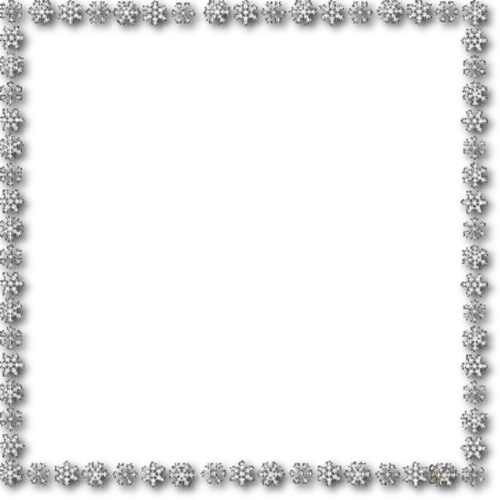 frame white snowflakes - PNG gratuit