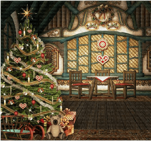 Rena Vintage Christmas Background Hintergrund - ilmainen png