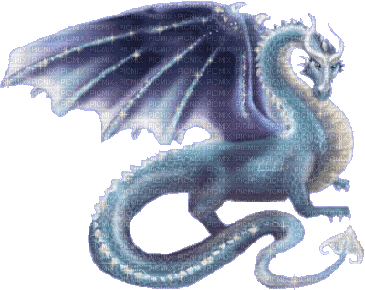 cecily-dragon bleu scintillant - Бесплатни анимирани ГИФ