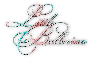 soave text little ballerina pink teal - darmowe png