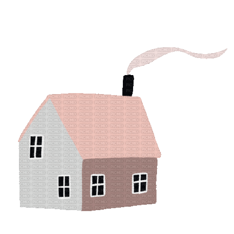 Little Pink House - GIF animado gratis