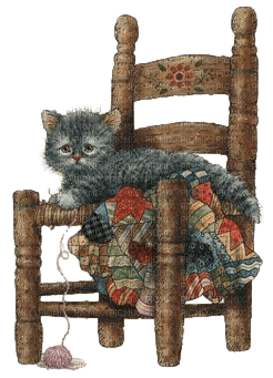 Cat.Chat.Gato.Chair.Vintage.Victoriabea - безплатен png