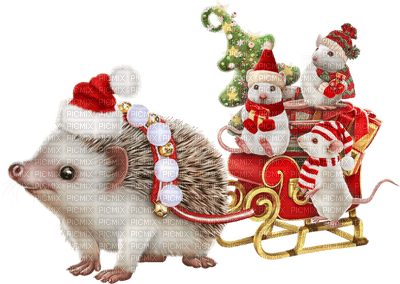 Hedgehog igel herisson mouse maus souris animal animals   christmas noel xmas weihnachten Navidad рождество natal  tube - бесплатно png