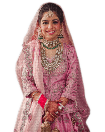 Rena Pink Woman Frau Indien Braut - besplatni png
