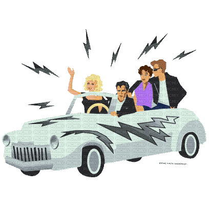 John Travolta Car - Безплатен анимиран GIF