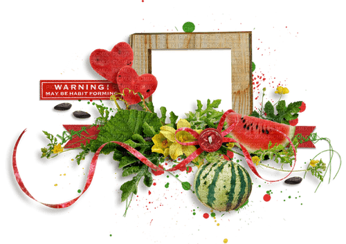 Frame watermelon - PNG gratuit