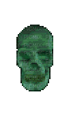 hal tete de mort vert green - Безплатен анимиран GIF