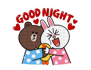 brown_&_cony love bunny bear brown cony gif anime animated animation tube cartoon liebe cher heart coeur - 免费动画 GIF