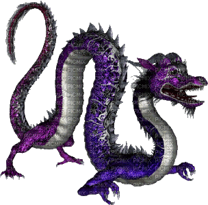dragon violet - GIF animado gratis