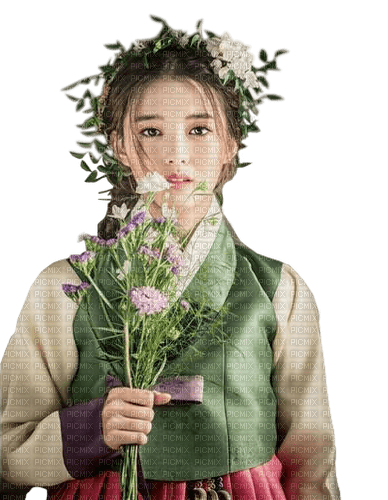 flower,girl,women,femme - 免费PNG