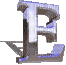 silver letter e - 無料のアニメーション GIF